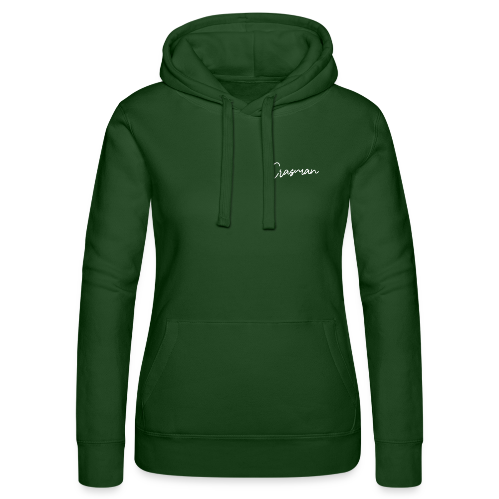 W Huppari Crasman script ja Creative Nerd® -logoilla - pullonvihreä
