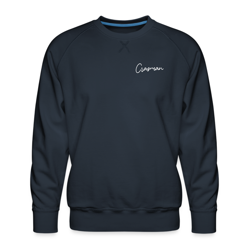 M College Crasman script -logolla - laivasto sininen