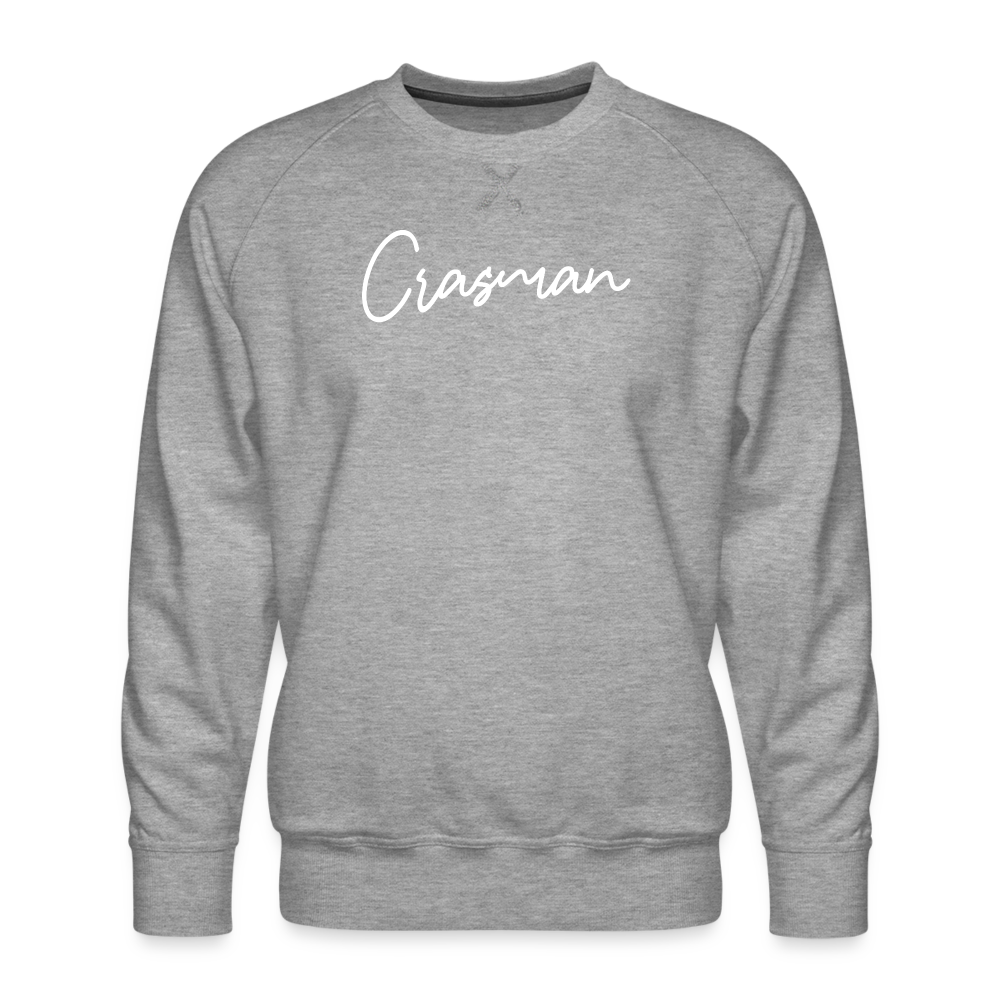 M college, suuri Crasman script -logo - harmaasävyinen