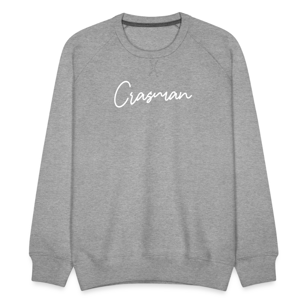 M college, suuri Crasman script -logo - harmaasävyinen