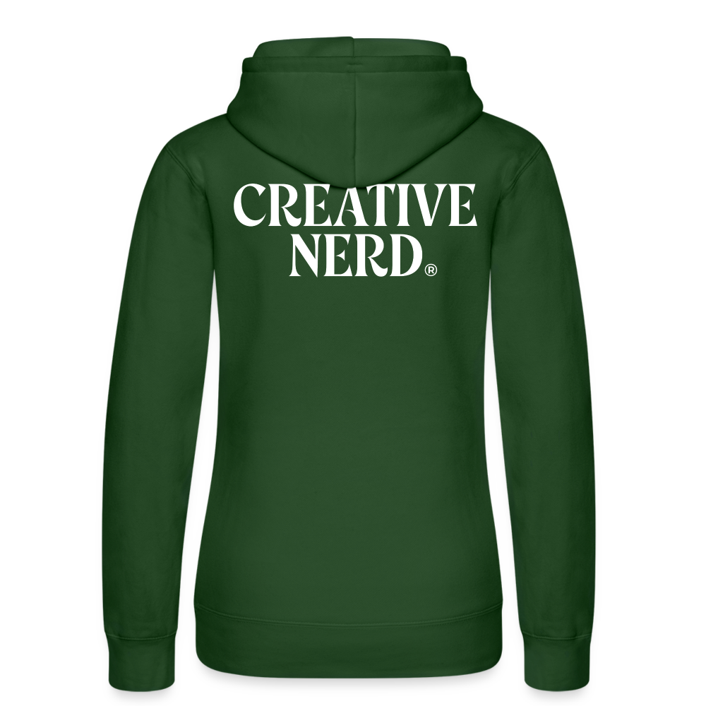 W Huppari Crasman script ja Creative Nerd® -logoilla - pullonvihreä