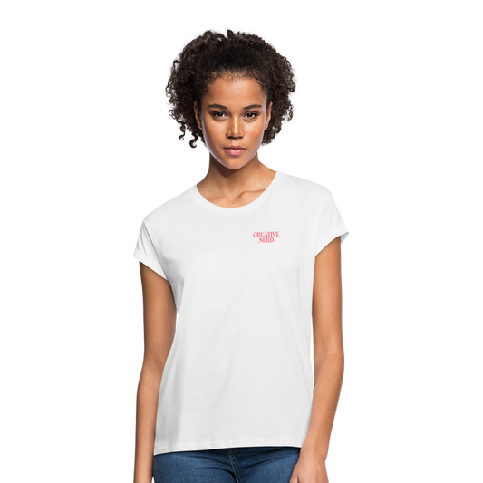 W Oversize T-paita Creative Nerd® -logo - valkoinen