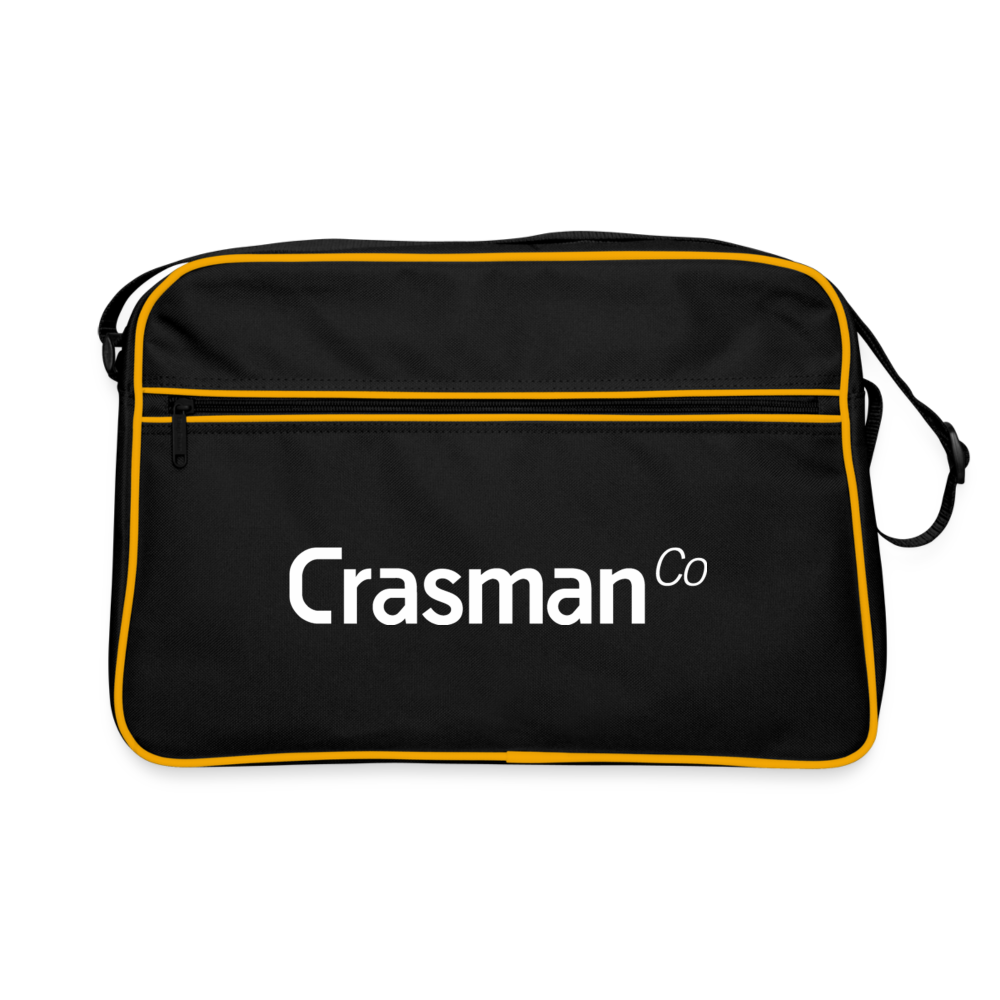 Crasman retrolaukku - musta/kullankeltainen